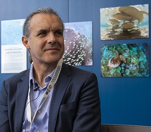 Enric Sala at the UN Ocean Conference in Portugal last year (Image: Regina Lam / China Dialogue Ocean)