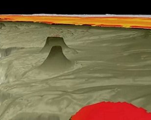 Mapping profile of the newly discovered reef. Credit - SCHMIDT OCEAN INSTITUTE