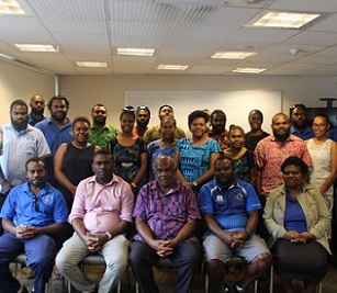 Participants at The Grand Hotel meeting. Credit - Hilaire Bule, www.dailypost.vu