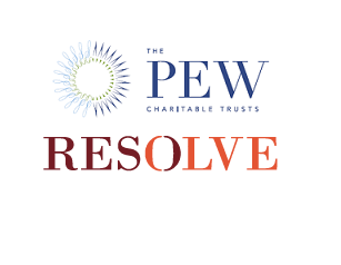 PEW and RESOLVE logos