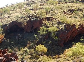 This cave in the Juukan Gorge, dubbed Juukan 2, was destroyed in a mining blast on Sunday. Consent was given through outdated Aboriginal heritage laws drafted in 1972. Photograph: The Puutu Kunti Kurrama and Pinikura Aboriginal Corporation.