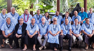 group photo of pacific environment ministers during the SPREP high level Talanoa.