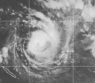 Tropical Cyclonre Yasa near Fiji. Credit - NOAA