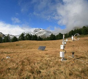 The experimental site in Torgnon (Italy), a grassland located at about 2100 m in the Western Italian Alps, and belonging to the Integrated Carbon Observation System (ICOS) and FLUXNET network. Credit: Marta Galvagno