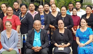 Participants and facilitators, at the Tonga Ocean Plan mapping workshop in Nuku’alofa last year. Photo: ENVIRO NEWS