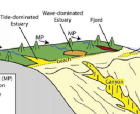 Shelf and deep sea environments have generally lower micropastic flux rates than coastal environments, but high rates may occur locally where bottom currents concentrate microplastic (e.g. on drift deposits, in submarine canyons and ocean trenches; Kane et al., 2020) or beneath locations of high particulate organic carbon flux driven by primary production (Tekman et al., 2020). Credit: Peter T. Harris