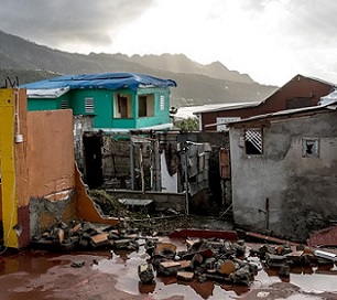 The effects of Hurricane Maria in Dominica in 2017 caused millions of dollars’ worth of damage to the country’s economy.Credit: Alejandro Cegarra/Bloomberg via Getty