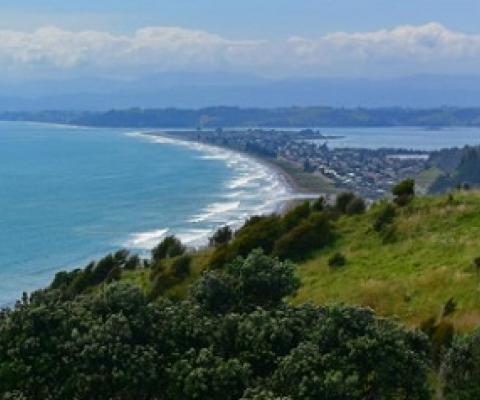 The view from Whakatāne Heads towards Ōhope. Photo: 123RF