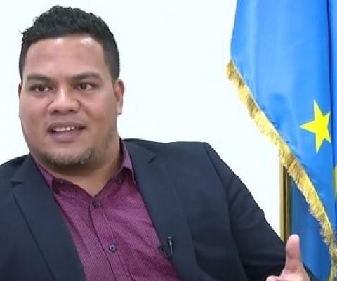 Tuvalu Foreign Minister Simon Kofe. Credit - https://pina.com.fj/