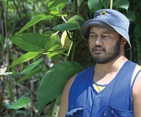 Environment department’s Biodiversity and Conservation Officer Huggard Togatule. Credit - https://tvniue.com/ 