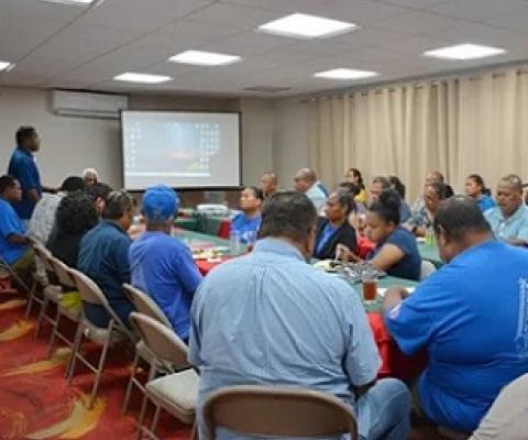 PICRC Research team presents findings to Melekeok State government. Credit - https://islandtimes.org/