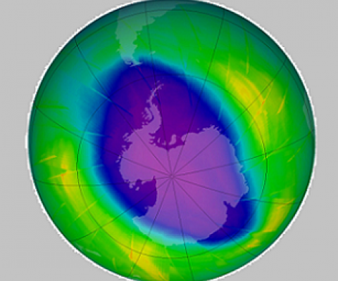 ozone hole over Antartica. credit - UNEP, Ozone Secretariat