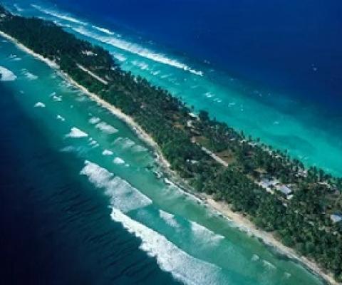 Majuro Island, the capital of the Marshall Islands. Photograph: VW Pics/Universal Images Group via Getty Images