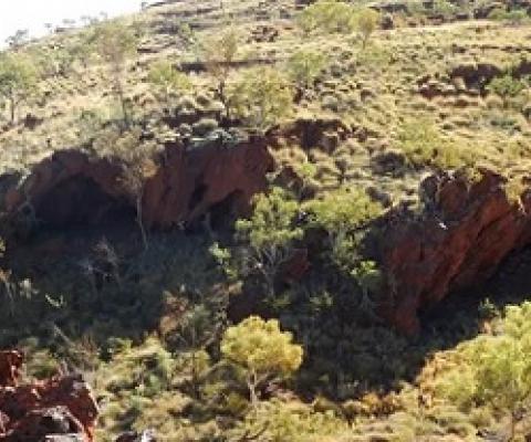 This cave in the Juukan Gorge, dubbed Juukan 2, was destroyed in a mining blast on Sunday. Consent was given through outdated Aboriginal heritage laws drafted in 1972. Photograph: The Puutu Kunti Kurrama and Pinikura Aboriginal Corporation.