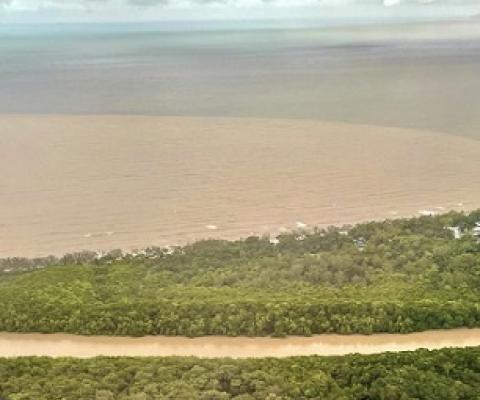 Researchers and conservationists consider sediment runoff from disturbed coastal catchments to be a major threat to marine ecosystems. Credit - Andrés Felipe Suárez-Castro.