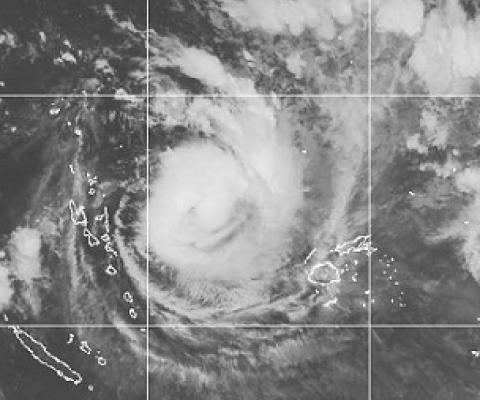 Tropical Cyclonre Yasa near Fiji. Credit - NOAA