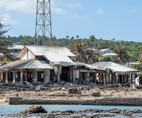 Tonga tsunami damage. Photo: Petty Officer Chris Weissenborn/ New Zealand Defence Force.