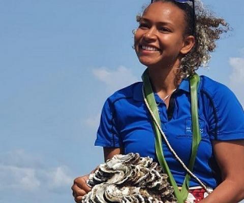 Senior Finfish biologist, Ada Sokach. Credit - Hilaire Bule, www.dailypost.vu