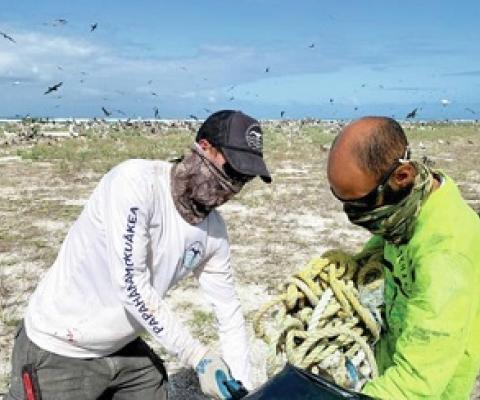 Cleanup at Papahanaumokuakea Marine National Monument. Source - https://www.thegardenisland.com/