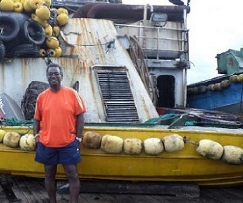 Dr Transform Aqorau spent three weeks on a fishing trip of the FV Lojet purse seiner in 2015. Photo: Marshall Islands Journal.