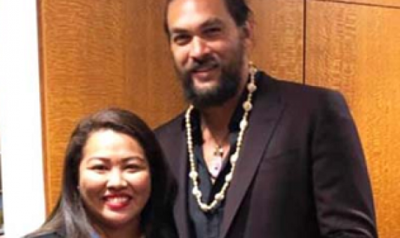 Jason Momoa at UN headquarters. Photo credit - Permanent mission of Palau to the UN