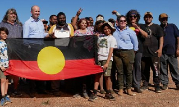 Energy and Environment Matt Kean with traditional landowners