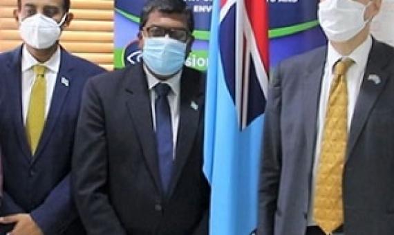 Seawall worth $38,000 to benefit Namatakula Village. Credit - Fijian Government