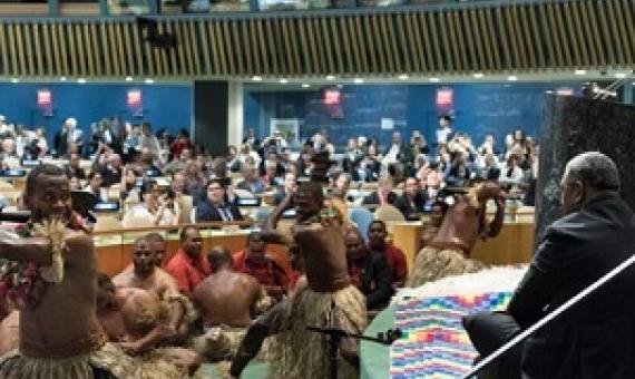 A performance by Fiji at the opening of the UN Ocean Conference in 2017 (UN Photo)