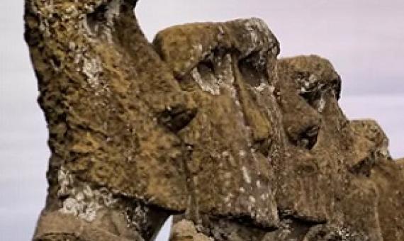 Easter Island's megaliths. Over a 250-year period separate groups of people set out from islands east of Tahiti to settle Easter Island. Photograph: Martin Bernetti/AFP/Getty