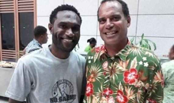 MP Ralph Regenvanu (r) and Willie Misak (l). Credit - https://dailypost.vu/