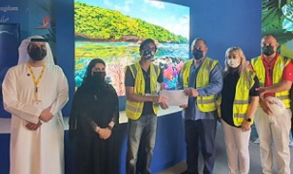 HE Hon. 'Akau'ola, Mr Samer Mahmassani and the Tonga Expo team. Tonga Pavilion, Dubai Expo 2020, 16 September 2020. Credit - https://matangitonga.to/ 