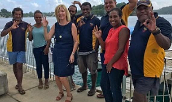 British High Commissioner to Vanuatu with Big Blue and VESS staff. Credit - https://dailypost.vu/