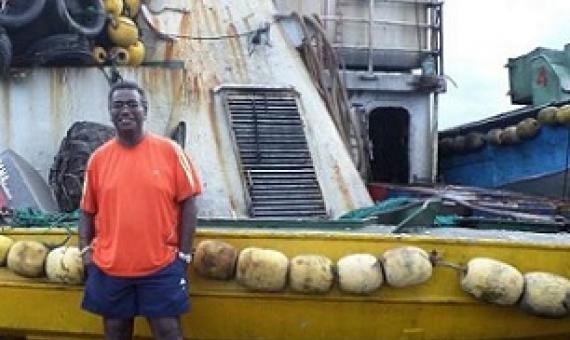 Dr Transform Aqorau spent three weeks on a fishing trip of the FV Lojet purse seiner in 2015. Photo: Marshall Islands Journal.